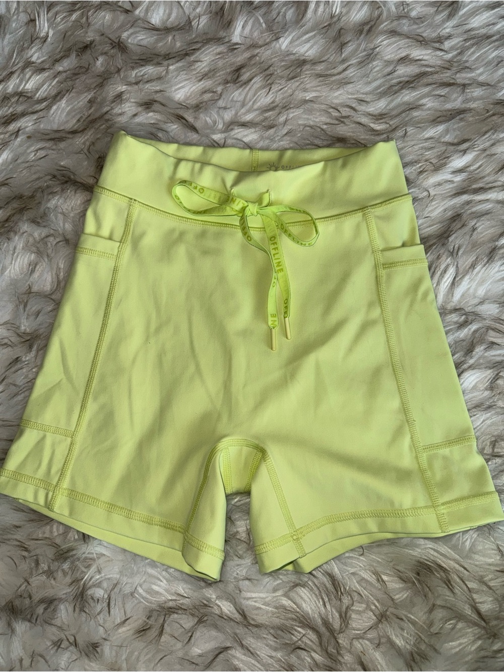 Aerie Offline Drawstring Pocket Bike Shorts size small
